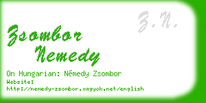 zsombor nemedy business card